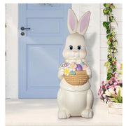 Way To Celebrate Lighted Blow Mold Easter Bunny, Outdoor Decor, White, 60