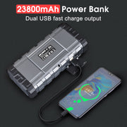 Pecham Car Jump Starter with Air Compressor, 3000A Peak Current, 150PSI Digital Tire Inflator, 12V Battery Jump Pack, LED Screen, 3-Mode 400-Lumen Flashlight, Dual USB Charging Ports, CC1334