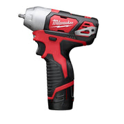 Milwaukee M12 12-Volt Lithium-Ion Cordless 1/4 in. Impact Wrench Kit-2461-22