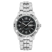 Armitron Men's Silver-Tone and Black Day Date Dress Watch - Lightweight