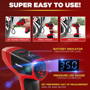 As Seen on TV 9475 Bullseye Tire Inflator Car Auto Tire Pump Portable, Red