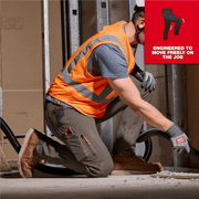 Milwaukee Electric FREEFLEX Tech Work Utility Pants, Brown, 32 in x 32 in, Nylon/Spandex Blend, Wind and Water Resistant, Stretch Waistband, M651N-3232
