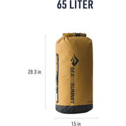 Sea to Summit A4056-59 Big River Dry Bag, Heavy-Duty Dry Storage, Gold Brown(65Liters)
