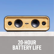 House of Marley Get Together 2 Portable Bluetooth Speaker, 40W Output, 20-Hour Battery, IP65 Water-Resistant, Sustainable Bamboo and Upcycled Fabric, Signature Black