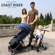 Dream On Me Coast Rider Travel Stroller Lightweight Aluminum Frame 3-in-1 Convertible Gray 365-GRAY