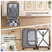 Joyway TR-021-20 3-Piece Carry-On Luggage Set, Lightweight Hardshell, 20-Inch Expandable Suitcase with Spinner Wheels, Backpack, and Toiletry Bag