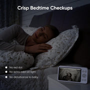 Bonoch 04 1080P Video Audio Baby Monitor, White