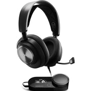 SteelSeries Arctis Nova Pro High-Res Gaming Headset, 360 Spatial Audio, GameDAC Gen 2, AI Noise-Cancelling Mic, Multi-System Compatible, Black, 61528