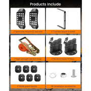 ChengXin Lockable Universal Quick Release Spare Tire Mount Kit with Ratchet Strap, Fit for 30-40 Inch Diameter Tires, Steel