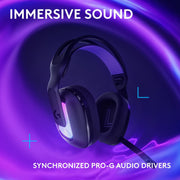 Logitech G522 Lightspeed Wireless Gaming Headset, Over-Ear, PRO-G Audio Drivers, Full Bandwidth Mic with Blue VO!CE, LIGHTSYNC RGB, Bluetooth, USB A to C, Black