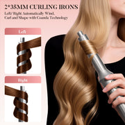 Easywave 7 in 1 Hair Styler and Dryer Brush Set with Ionic Technology, High-Speed 110000 RPM, Auto-Wrap Curlers, Volumizer, Straightener, Diffuser, Heat-Resistant Glove, Travel Case
