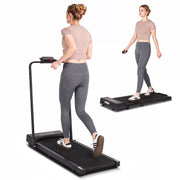 Naipo Treadmill Foldable 2-in-1 Walking Pad Compact Electric Running Remote Control for Home Fitness
