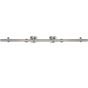 Barndr Hrdw 78IN RR 2-WHL Stainless Steel