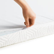 Lucid WMLU20FF30CGT Gel Memory Foam Mattress Topper with Cover, Twin, White