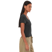 Columbia Women's Pinetown Canyon Rib Short Sleeve T-Shirt, Moisture-Wicking Omni-Wick Fabric, Sand Dune, Medium, 2156641-715