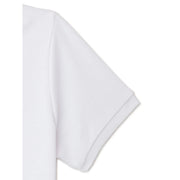 Wonder Nation Girls Polo Shirt with Short Sleeves, White, XL