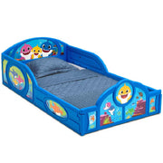 Delta Children BB81513SH Baby Shark Plastic Sleep and Play Toddler Bed with Attached Guardrails