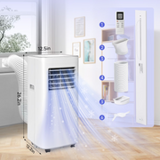 Frostorm Portable Air Conditioners, 10000 BTU 4 In1 Air Conditioner with Remote Control,Portable AC Cooling Range up to 360 Sq.ft, Windows Kit,White