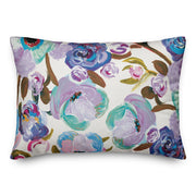 Creative Products Painted Florals Purple Indoor Outdoor Throw Pillow, 14 x 20 in - Polyester