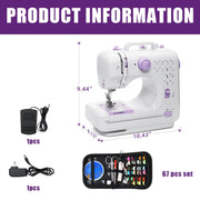 Singomon Sewing Machine, 67PCS Sewing Tool Set, Portable Sewings Machine Built-in12 Stitch Patterns