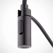 Signature Hardware 484057 Eiler 1.8 GPM Single Handle Deck Mounted Pre-Rinse Pull Down Kitchen Faucet, Matte Black