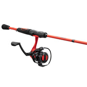 Lew's MHS3072MHS-2 Mach Smash Spinning Reel and Fishing Rod Combo, 7-Foot 2-Inch 2-Piece Rod, Size 30 Reel, Black/Red