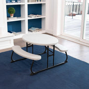 Lifetime Kids Picnic Table, Folding Children's Table with UV-Protected Polyethylene Top, Powder-Coated Steel Frame, Seats 4, Gray, 60339