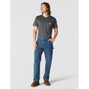 Carhartt Men's Loose Straight Denim Dungaree Jeans, Canal Medium Wash, 48W x 32L, 100% Cotton, Utility Pockets, Hammer Loop, 104941
