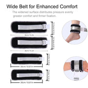 Pukitry 4-Pack Medical Restraint Straps, Soft Padded Wrist and Ankle Limb Holders with Adjustable Straps and Quick Release Buckles, Black