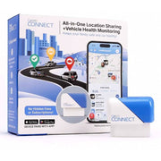 CarMD Connect OBD2 Enhanced Automotive Diagnostic Tool with Real-Time Location Tracking, Safety Alerts, Geofencing, Vehicle Health Monitoring, No Subscription, Compatible with 1996+ OBDII Cars and Light Trucks 2200