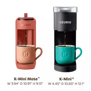 Keurig K-Mini Mate Single Serve Coffee Maker, Compact, Brews Up to 12 oz, Travel Mug Friendly, Glamping Green