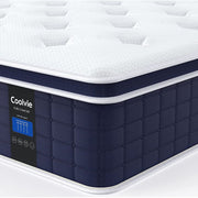 Coolvie BW12-04 Queen Mattress 12 Inch Hybrid Mattress in a Box Medium Firm Feel