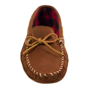 Minnetonka Double-Bottom Fleece Slipper Mocs for Men - Brown - 10M