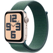 Apple Watch SE 2 44mm Starlight Aluminum - Lake Green Sport Loop MXEW3LL/A