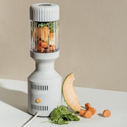 Beast Health Blender, 1000-Watt Motor, Patented Thermal Safety Blade, Ribbed Tritan Vessel, Portable Straw Cap System, Pebble Grey, B10R-GR-US