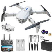 Casrra E88 pro Drone Dual HD Cameras, FPV Foldable, Gray