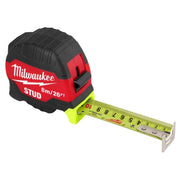 Milwaukee Tape Measure, 26 ft Stud, EXO360 Blade Technology, Impact-Resistant Frame, Double-Sided Printing, Finger Stop Control, Pack of 6, 48-22-1426