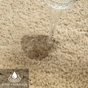 GYTF Non Slip Small Bathroom Rug, Absorbent Thick Soft Microfiber Bath Mat, Beige, 16x24 in