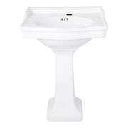 Signature Hardware SHCI12900PWH Cierra Porcelain Pedestal Sink - 8