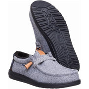 Hey Dude Wally Cozy Plaid Loafers, Smoke Grey/Multi, Men's Size 13, Lightweight Slip-On Casual Shoes