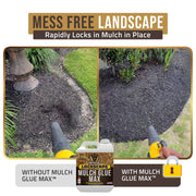 PetraMax Mulch Glue for Landscaping, Max Concentrate Non-Toxic Resin Binder, Clear Drying, 32 fl oz PM-2210