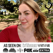 Cate & Chloe Lauren 18k White Gold Plated Hoop Earrings with 26 Swarovski Crystals, 22mm, Latch Back Closure