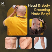 Skull Shaver Pitbull Gold PRO GX5 Electric Head and Face Shaver, Waterproof, Rechargeable, Japanese Stainless Steel Blades, Includes Travel Case