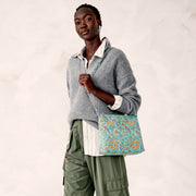 Vera Bradley Premium Cotton Original Hipster Crossbody Bag, Gemstone Paisley, One Size, 11x9x3 in, 50255-20256