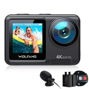 Wolfang GA420W 4K/60FPS/24MP Action Camera 3.0 EIS Anti-shake Stabilization 40M Waterproof
