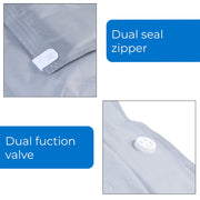 MagicBag Travel Compression Bags, 4 Pack Variety Flat Vacuum Storage Bags, Airtight, Space Saving, Clear, 5931452-200