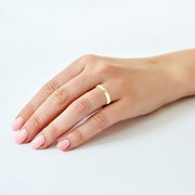 Keepsake 10kt Yellow Gold 4mm Polished Wedding Band Unisex, Gift Box Included