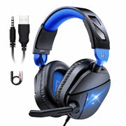 Aptkdoe Gaming Headset, Noise Isolating Microphone, 50mm Stereo Sound, LED Light, Soft Memory Foam Earmuffs, Wired Over-Ear Headphones for Xbox One, PS5, PS4, PC, Laptop, G63-Black