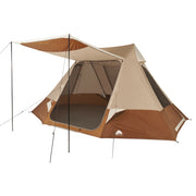 Ozark Trail 10 Person Glamping Ridge Tent with Awning Brown
