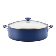 Farberware Easy Clean 14 Inch Ceramic Nonstick Large Family Pan / Saute Pan with Glass Lid, Blue - High Performance Design